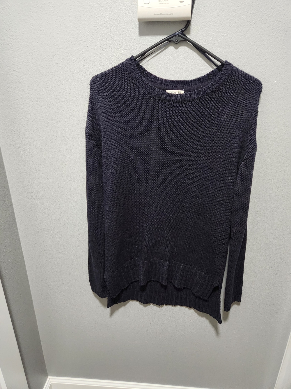 Harper Navy Relaxed Crewneck Knit Sweater